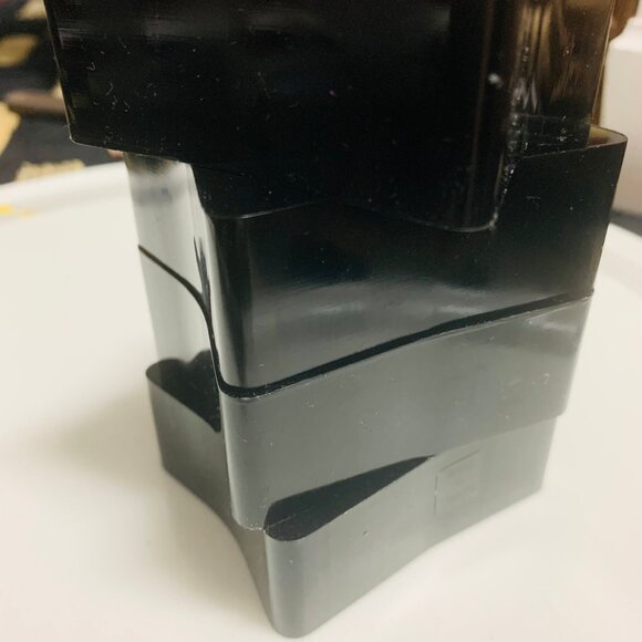 Vintage 80s Napkin Rings Chunky Black Lacquer Mod Set of 4 Four - Picture 7 of 7